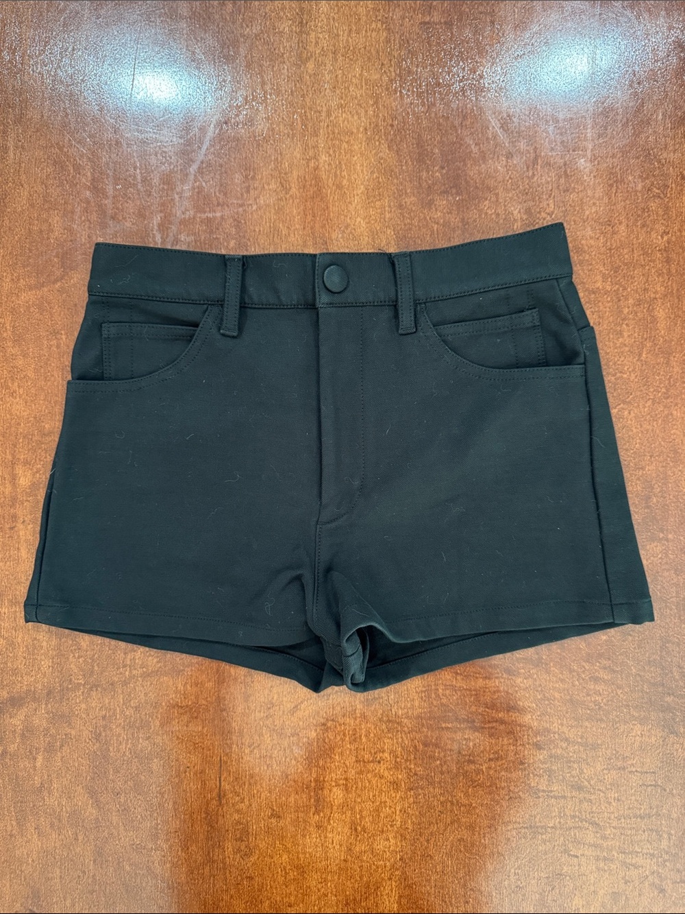 Helmut Lang Black High-Waist Twill Stretch Shorts